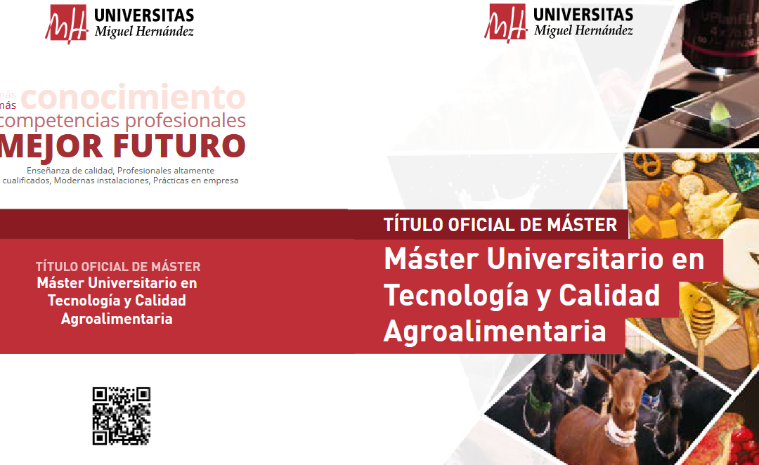Abierto el plazo de preinscripción para el Máster Universitario en Tecnología y Calidad Agroalimentaria (curso 2026-2027)